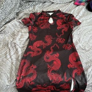 Dragon print dress